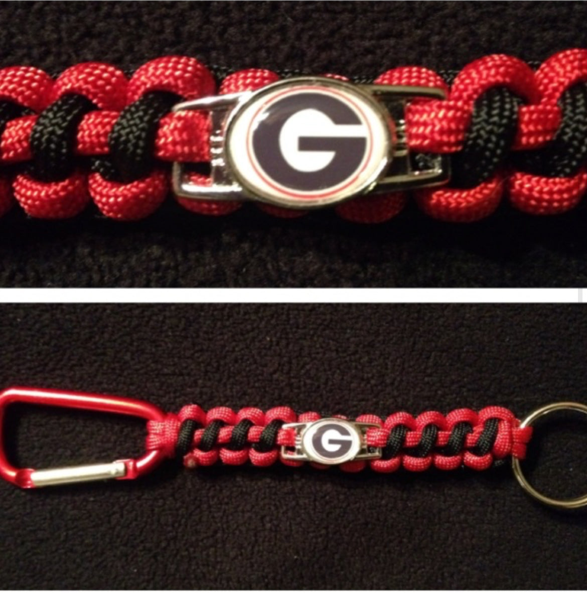 Georgia Inspired Paracord/Survival Keychain