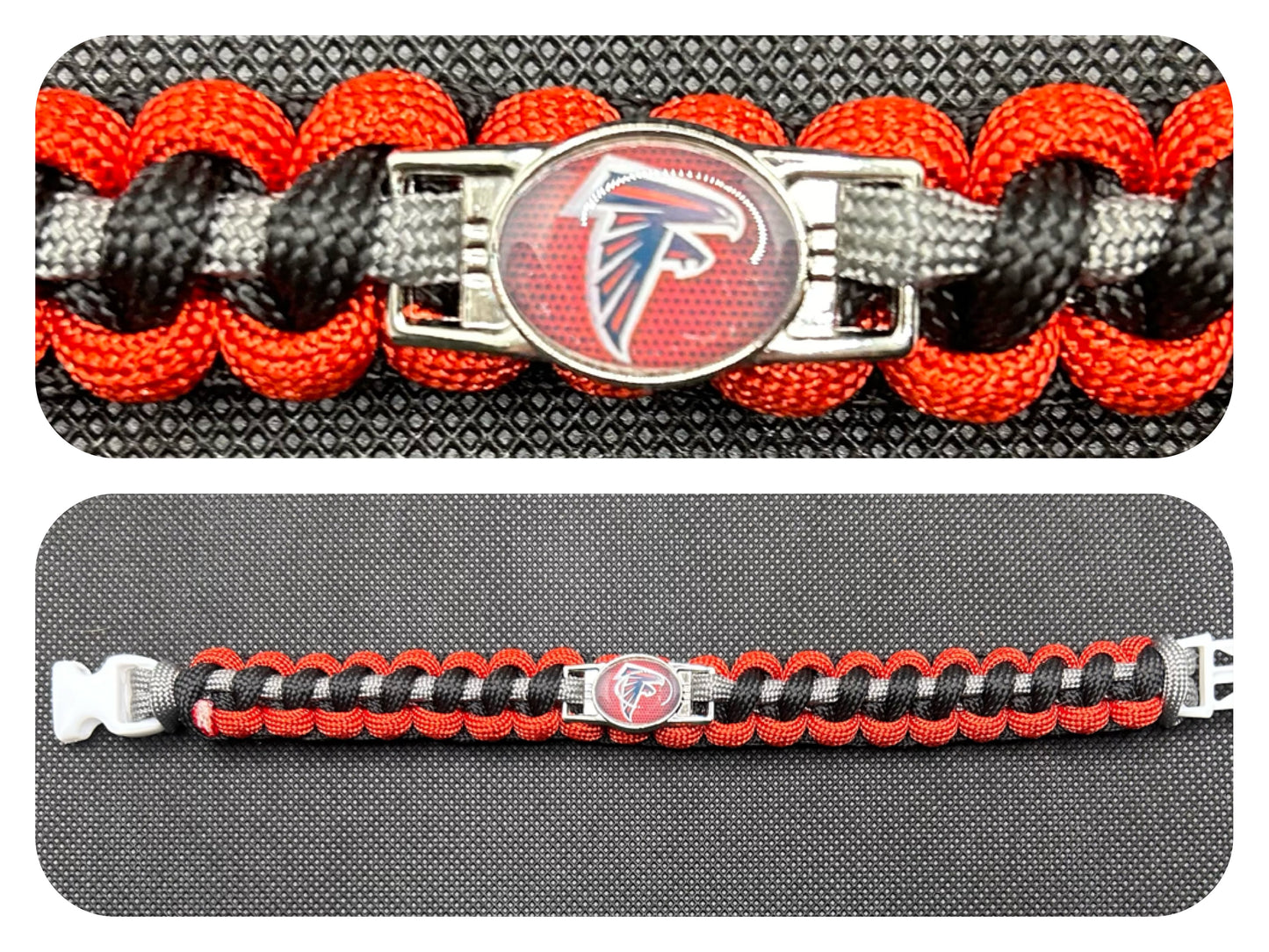 Atlanta Falcons Inspired Paracord/Survival Bracelet