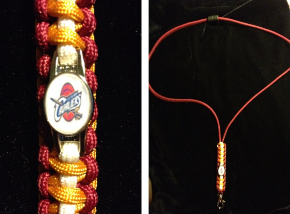 Cleveland Cavaliers Inspired Paracord/Survival Lanyard