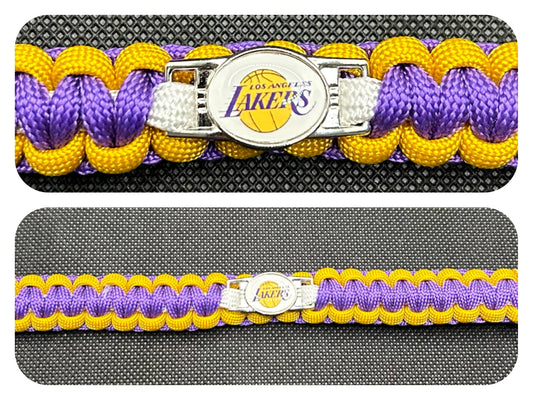 Los Angeles Lakers Inspired Paracord/Survival Bracelet