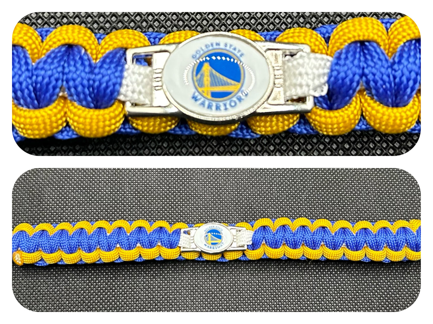 Golden State Warriors Inspired Paracord/Survival Bracelet