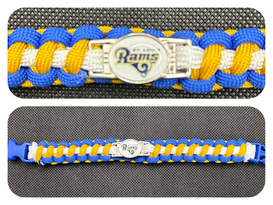 Los Angeles Rams Inspired Paracord/Survival Bracelet