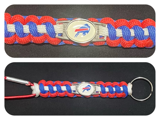 Buffalo Bills Inspired Paracord/Survival Keychain