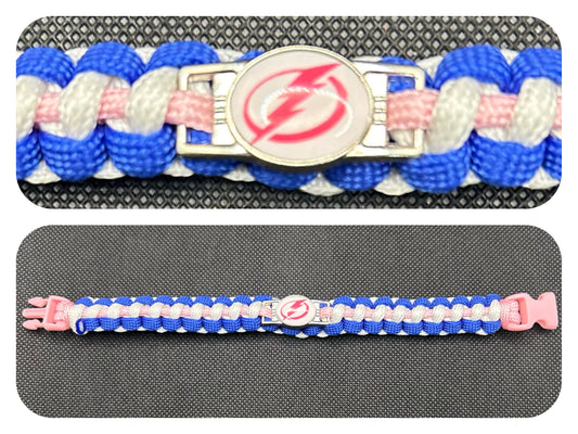 Tampa Bay Lightning (Pink) Inspired Paracord/Survival Bracelet