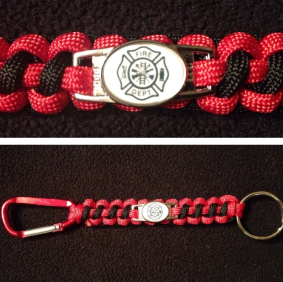 Maltese Cross Paracord/Survival Keychain