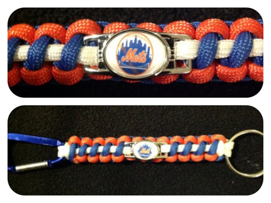 New York Mets Inspired Paracord/Survival Keychain