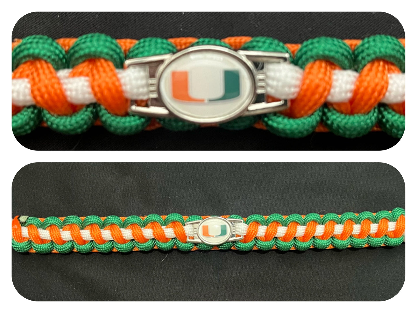 Miami Hurricanes Paracord/Survival Bracelet