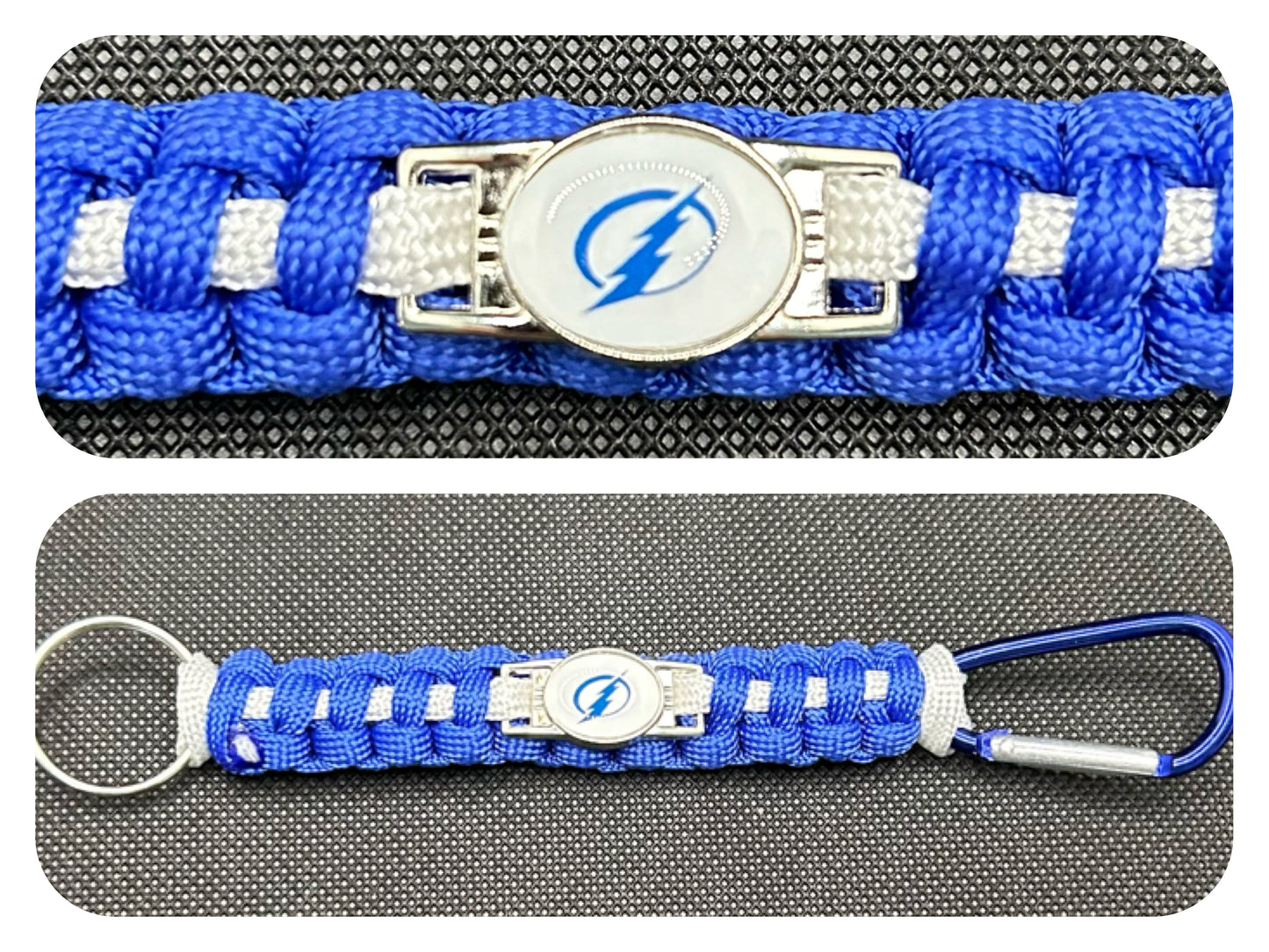 Tampa Bay Lightning Inspired Paracord/Survival Keychain