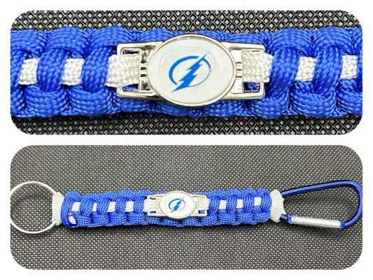 Tampa Bay Lightning Inspired Paracord/Survival Keychain