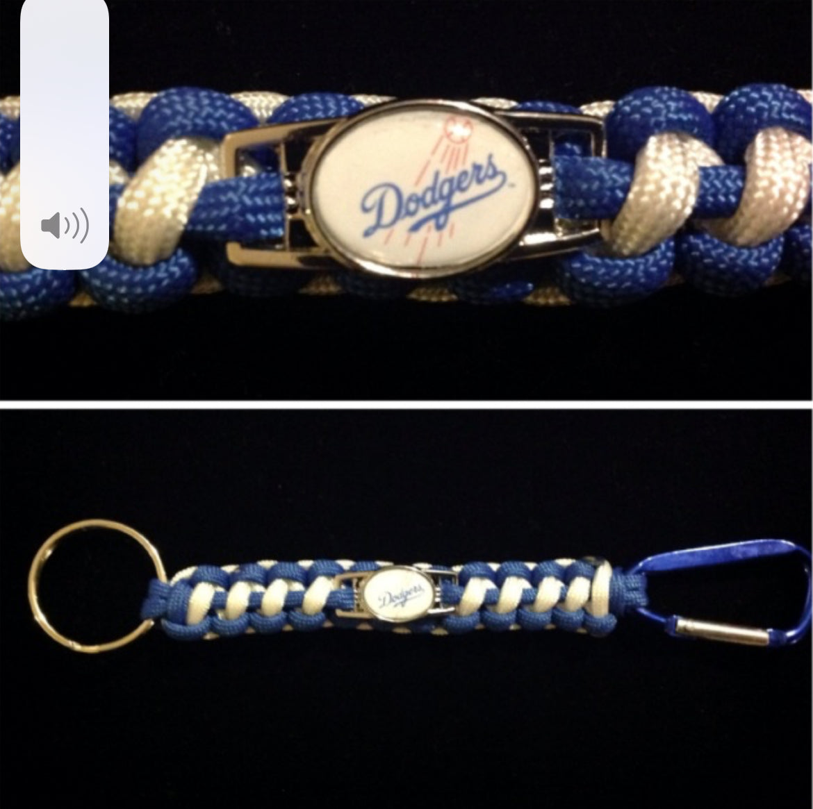 Los Angeles Dodgers Inspired Paracord/Survival Keychain