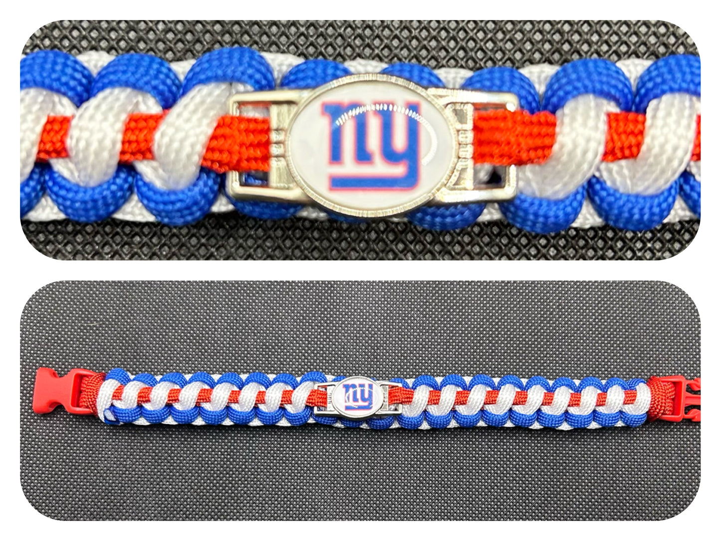 New York Giants Inspired Paracord/Survival Bracelet