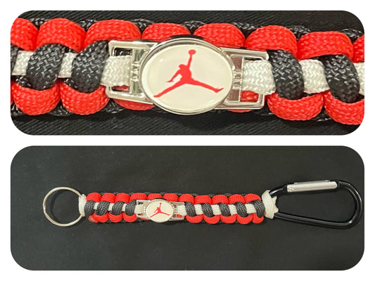 Air Jordan Inspired Paracord/Survival Keychain