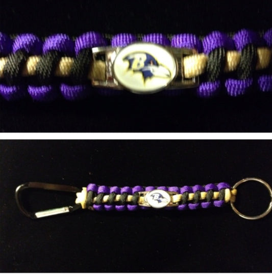 Baltimore Ravens Inspired Paracord/Survival Keychain