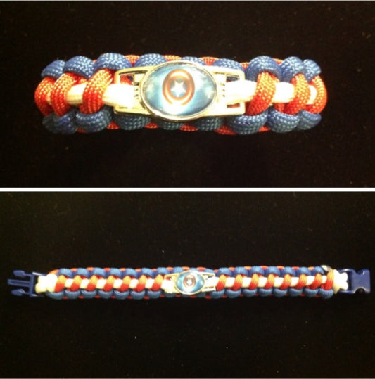 Captain America Paracord/Survival Bracelet