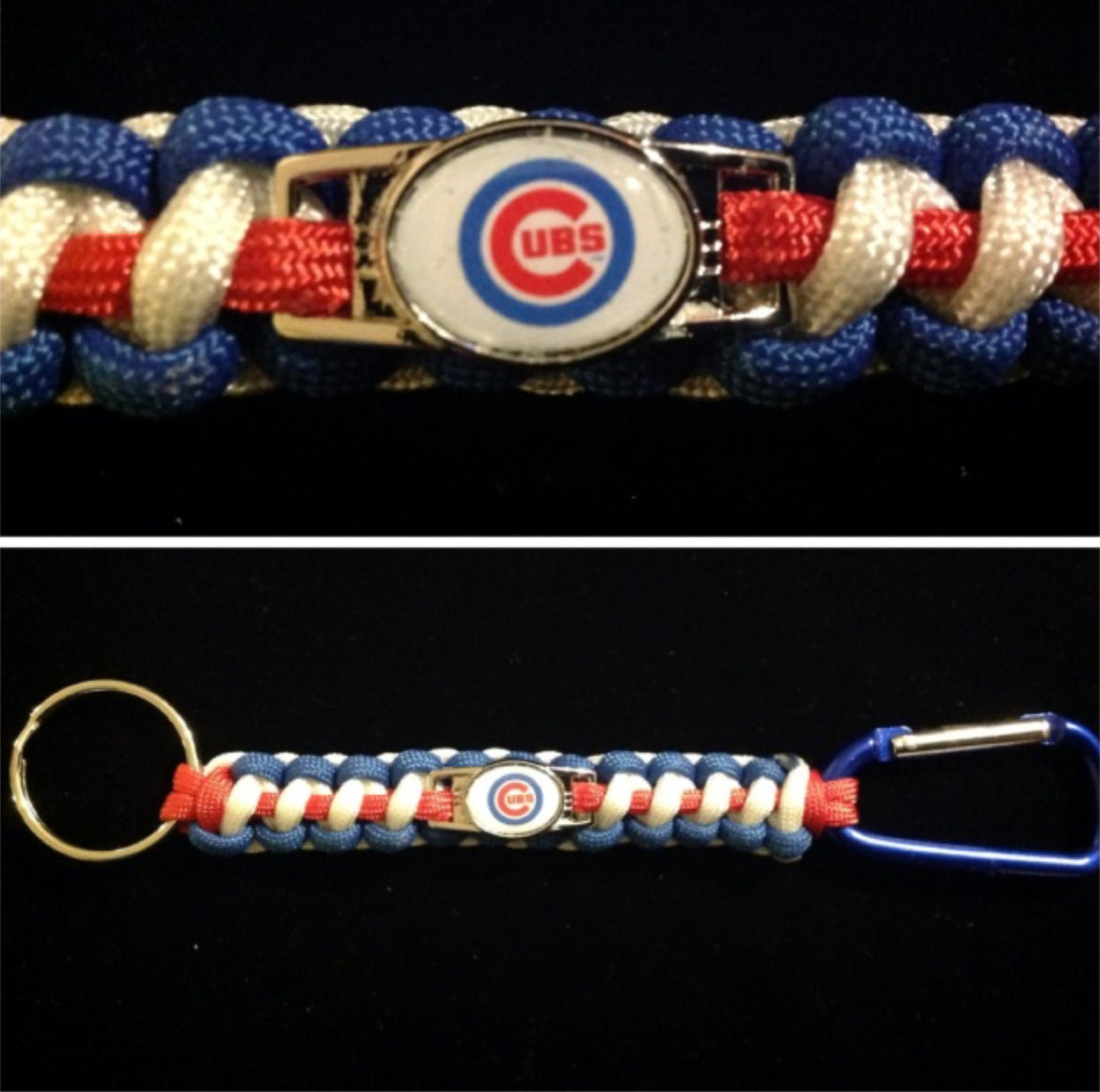 Chicago Cubs Inspired Paracord/Survival Keychain