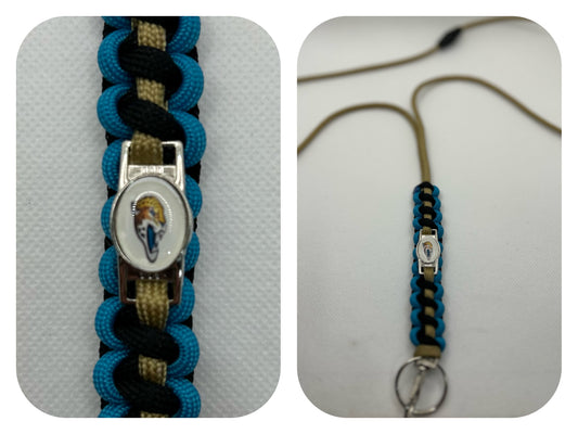 Jacksonville Jaguars Inspired Paracord/Survival Lanyard