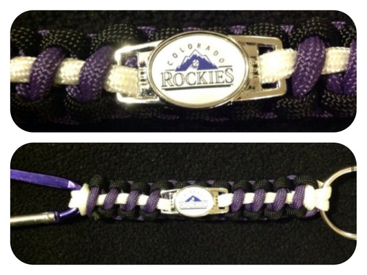 Colorado Rockies Inspired Paracord/Survival Keychain