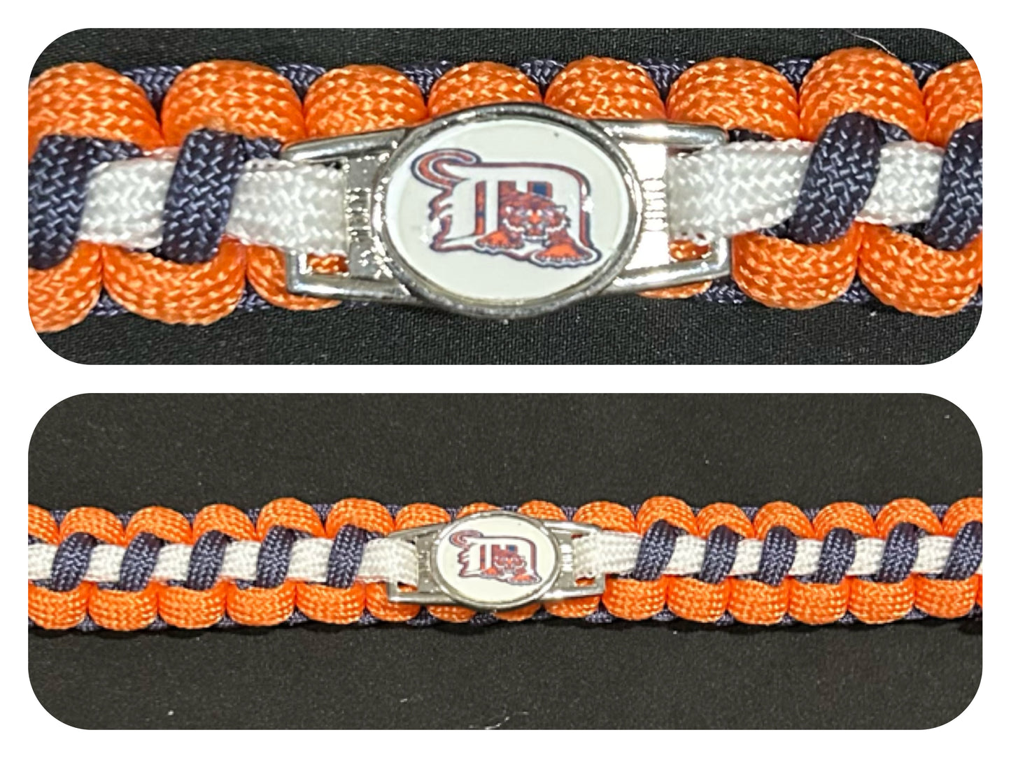 Detroit Tigers Inspired Paracord/Survival Bracelet