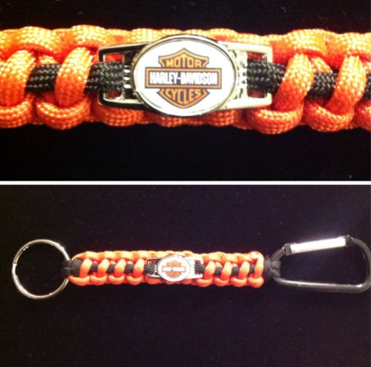 Harley Davidson Inspired Paracord/Survival Keychain