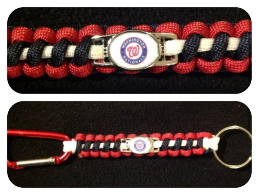 Washington Nationals Inspired Paracord/Survival Keychain