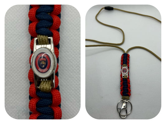 Florida Panthers Inspired Paracord/Survival Lanyard