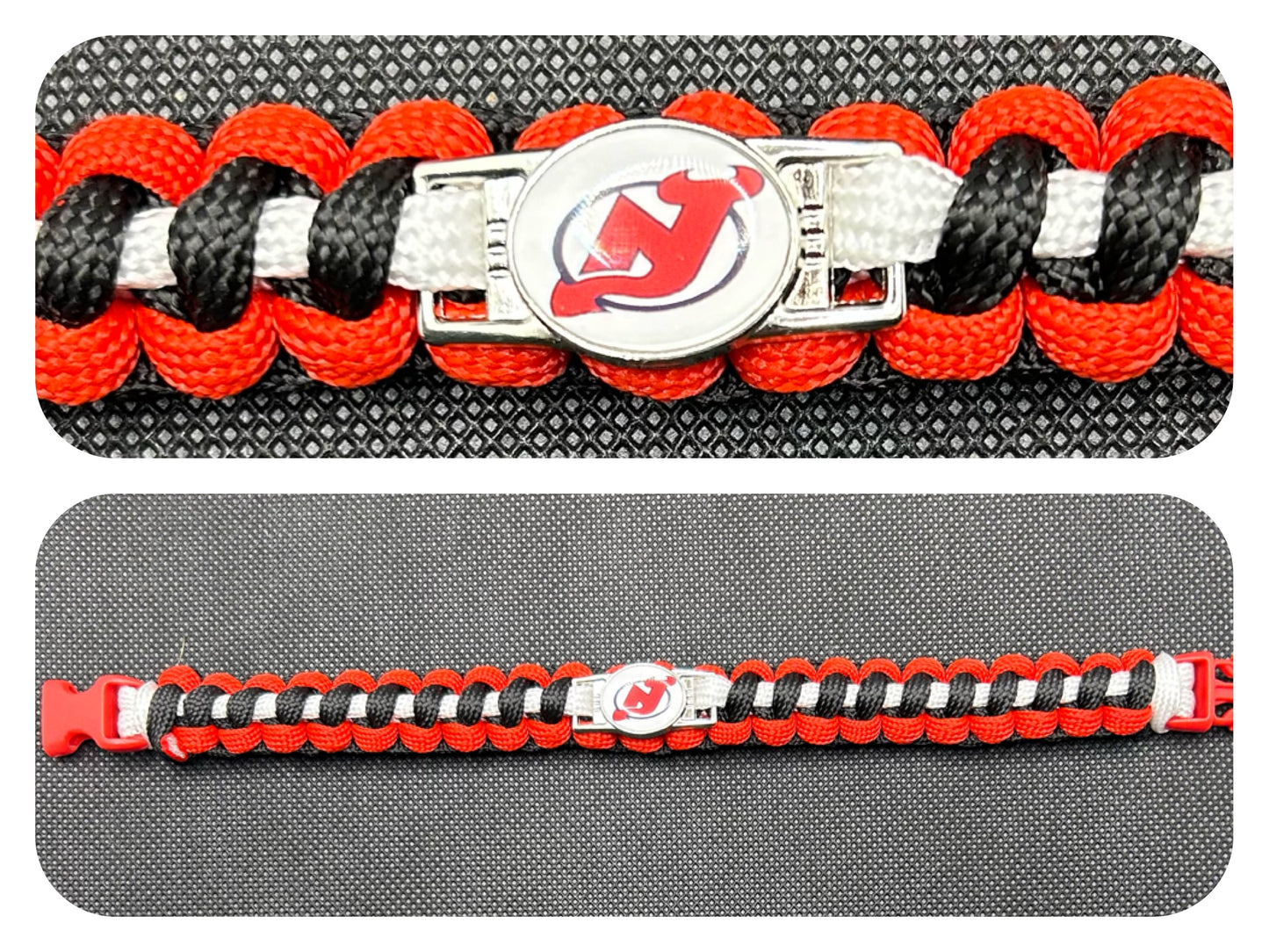 New Jersey Devils Inspired Paracord/Survival Bracelet