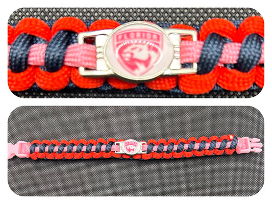 Florida Panthers (Pink) Inspired Paracord/Survival Bracelet