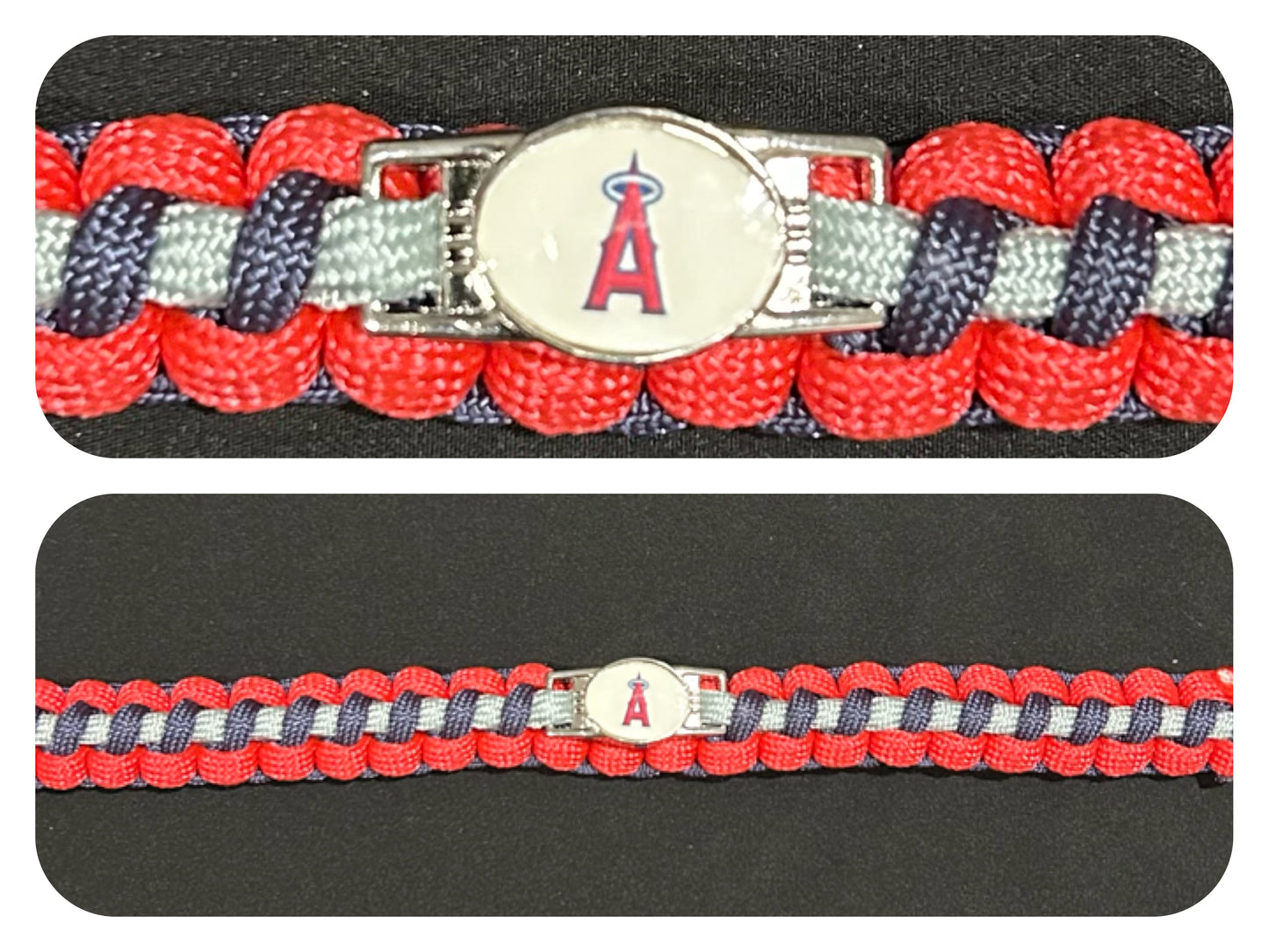 Los Angeles Angels Inspired Paracord/Survival Bracelet