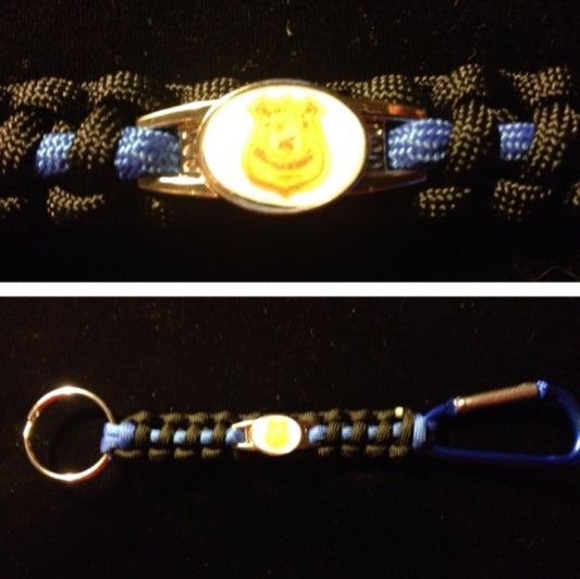 Police Paracord/Survival Keychain