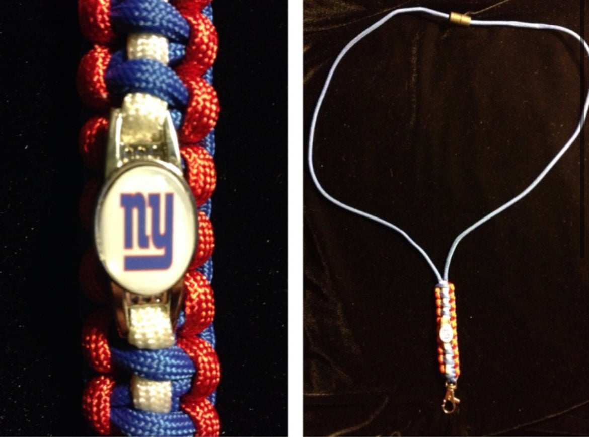 New York Giants Inspired Paracord/Survival Lanyard