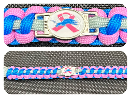 Detroit Lions Inspired BCA Paracord/Survival Bracelet