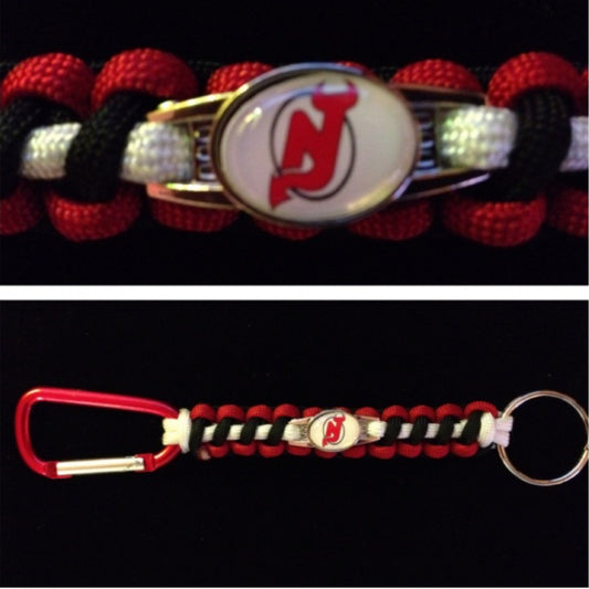 New Jersey Devils Inspired Paracord/Survival Keychain