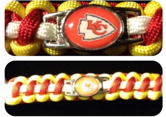 Kansas City Chiefs Inspired Paracord/Survival Bracelet