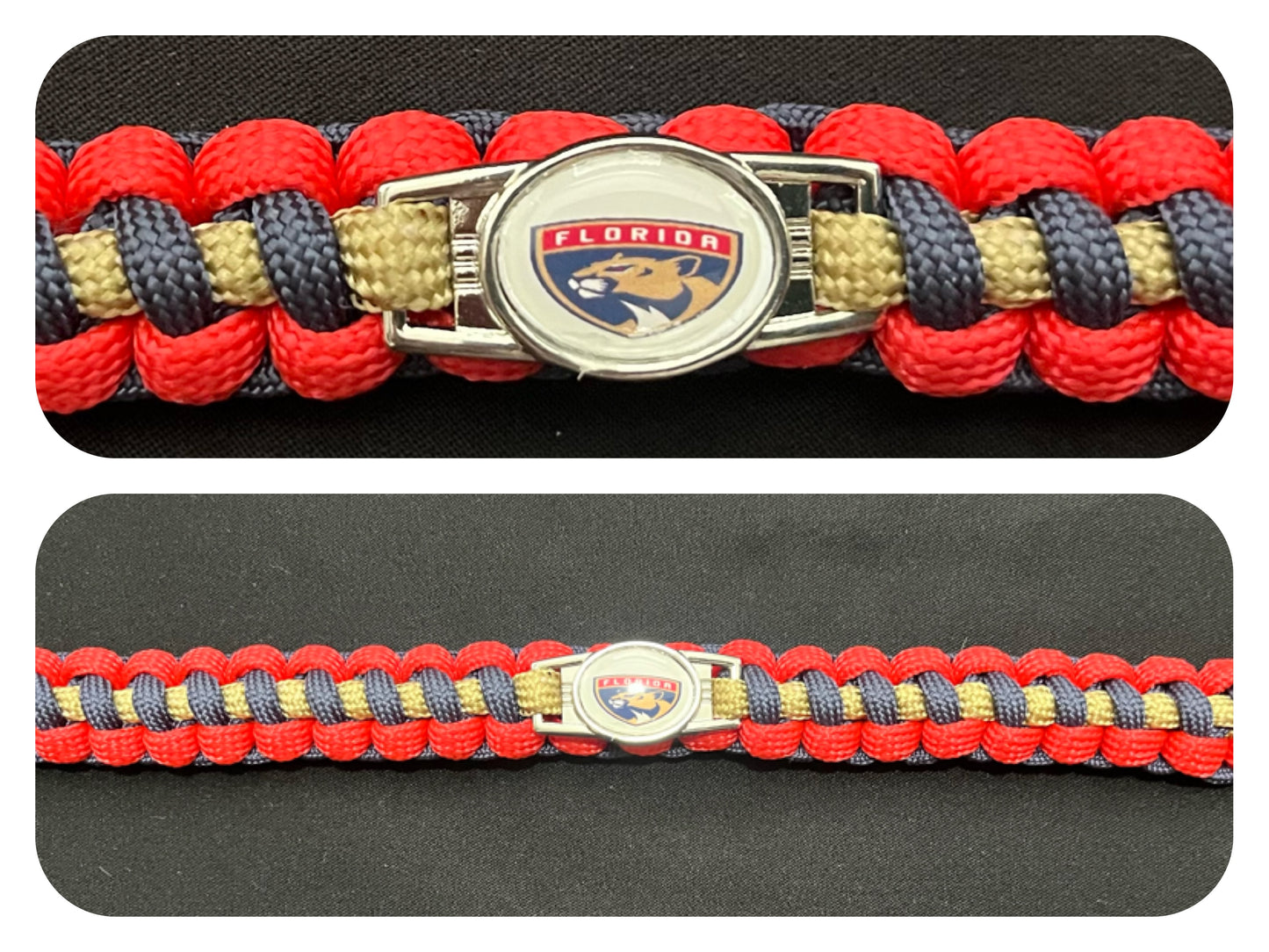 Florida Panthers Inspired Paracord/Survival Bracelet