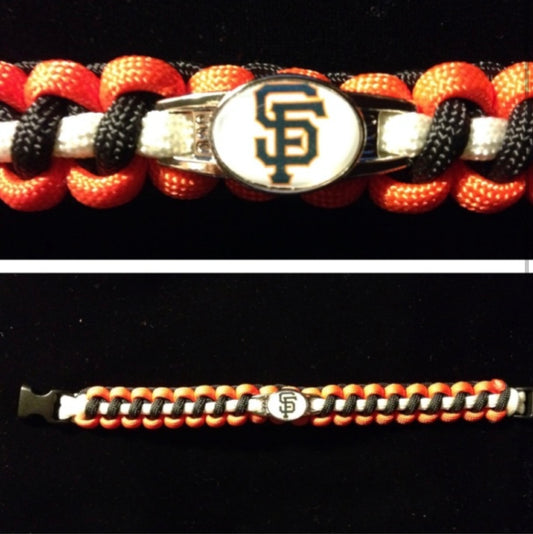 San Francisco Giants Inspired Paracord/Survival Bracelet