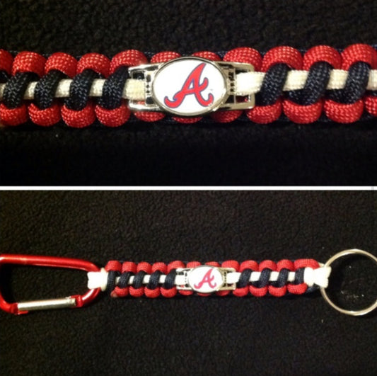 Atlanta Braves Inspired Paracord/Survival Keychain