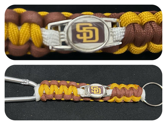 San Diego Padres Inspired Paracord/Survival Keychain