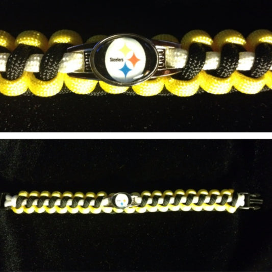 Pittsburgh Steelers Inspired Paracord/Survival Bracelet