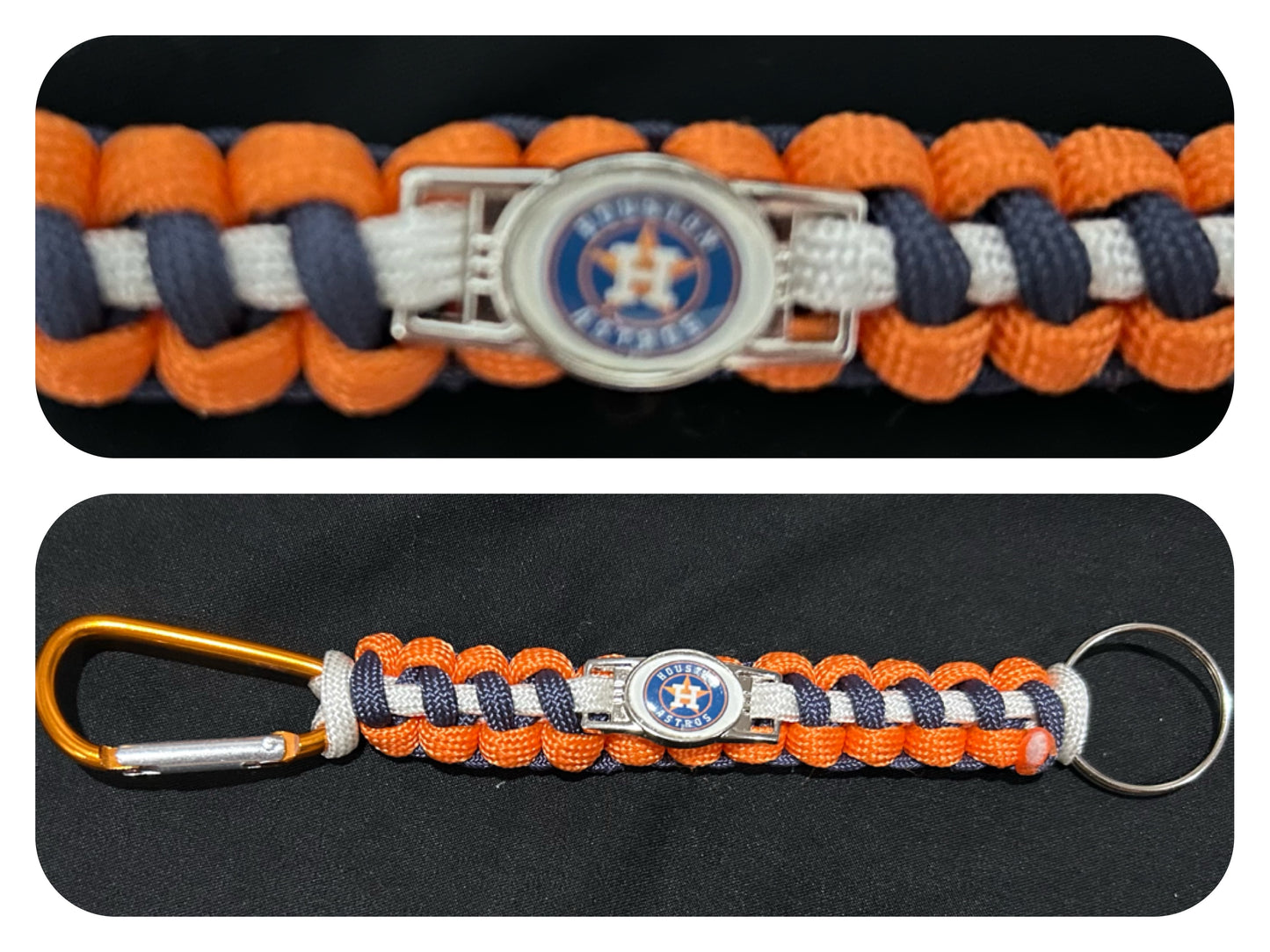 Houston Astros Inspired Paracord/Survival Keychain