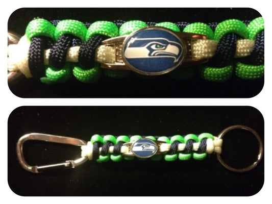 Seattle Seahawks Inspired Paracord/Survival Keychain