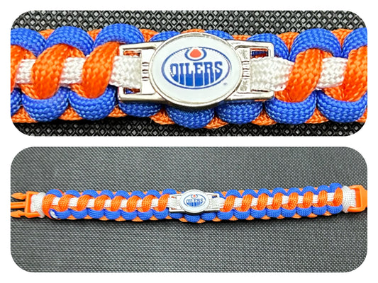 Edmonton Oilers Inspired Paracord/Survival Bracelet