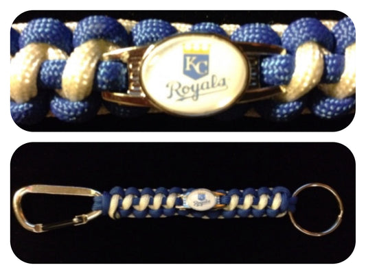 Kansas City Royals Inspired Paracord/Survival Keychain