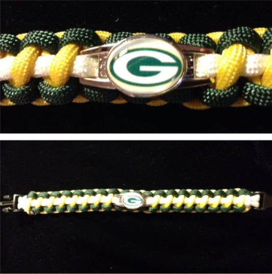 Green Bay Packers Inspired Paracord/Survival Bracelet