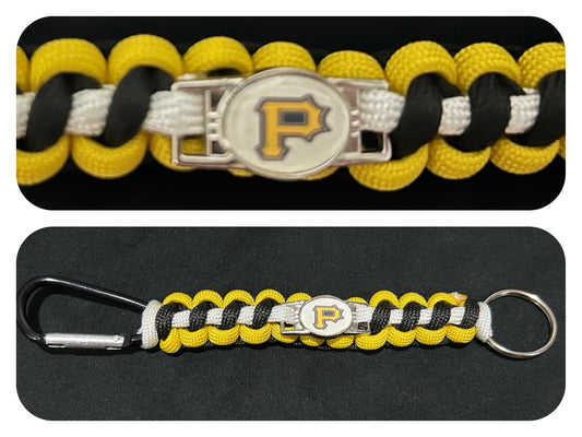 Pittsburgh Pirates Inspired Paracord/Survival Keychain