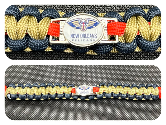 New Orleans Pelicans Inspired Paracord/Survival Bracelet