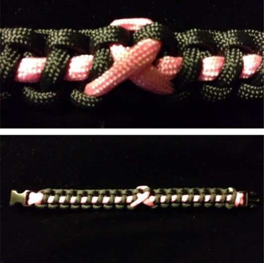 Black BCA Paracord/Survival Bracelet