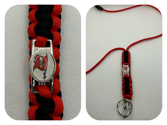 Tampa Bay Buccaneers Inspired Paracord/Survival Lanyard