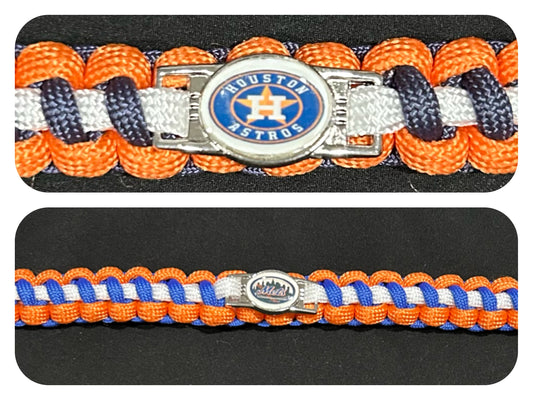 Houston Astros Inspired Paracord/Survival Bracelet