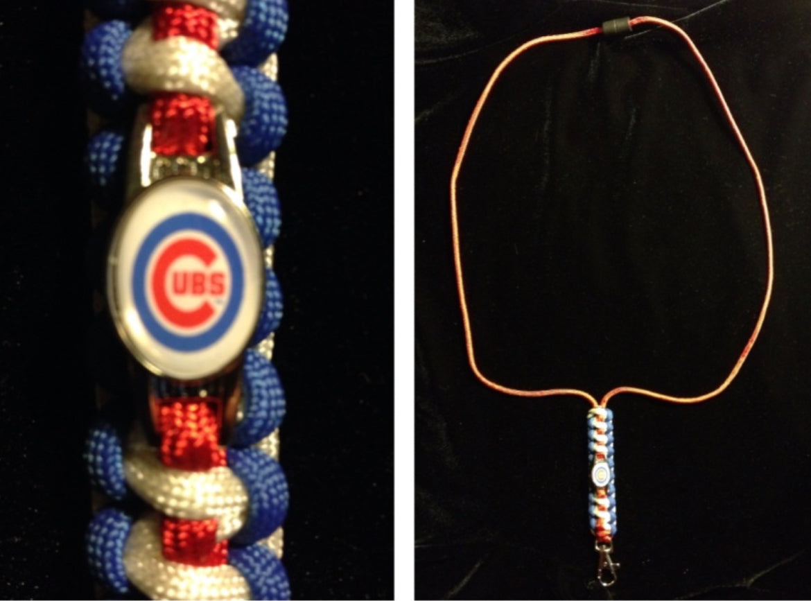 Chicago Cubs Inspired Paracord/Survival Lanyard