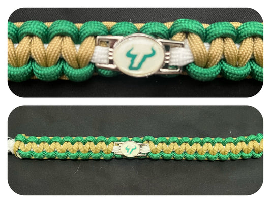 USF Bulls Inspired Paracord/Survival Bracelet